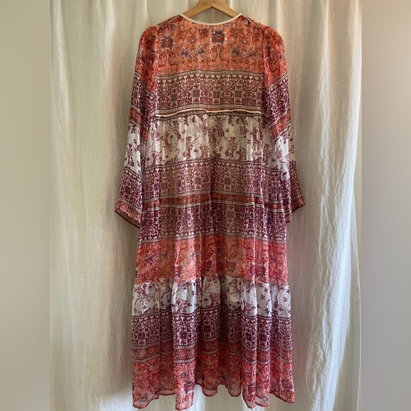 Christy Dawn Indian floral multicolour & gold summer dress - Picture 9 of 10